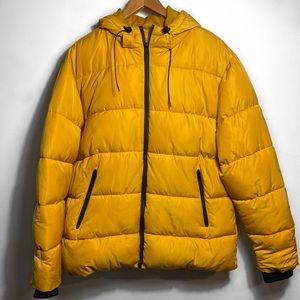 Forever 21 large yellow puffer jacket!